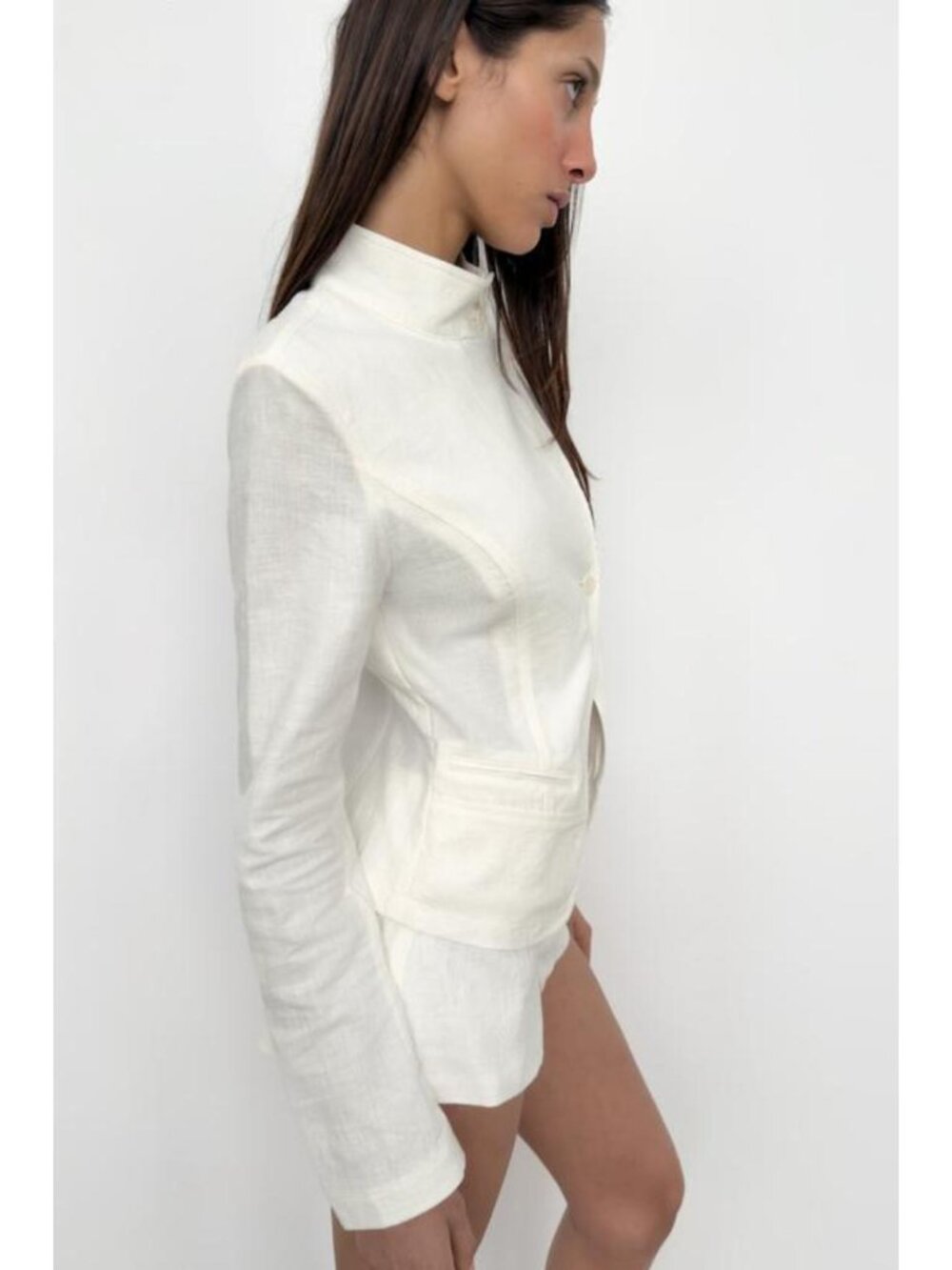 ZARA RAMIE BLEND WRAP JACKET - Picture 5 of 9